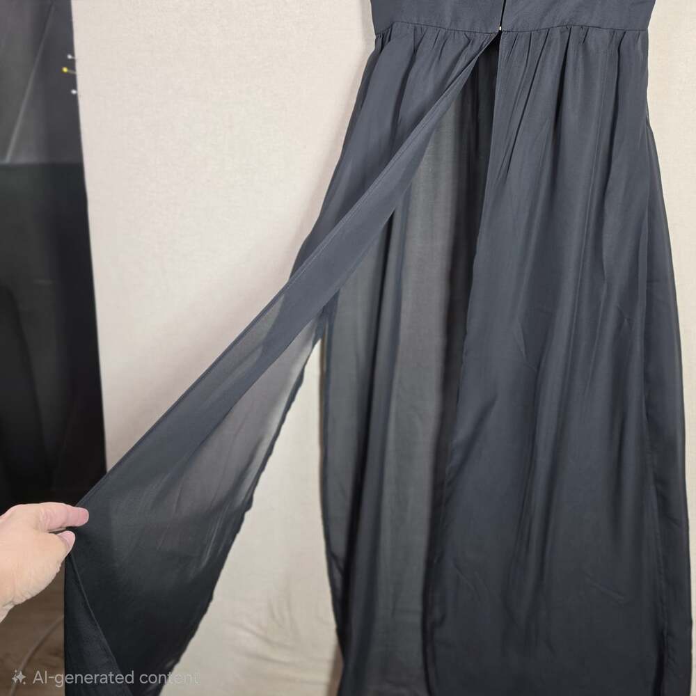 Wolfe & Whistle Open Front Maxi Dress Duster Womens 8 Deep V Tropical Maxi Fairy - Picture 3 of 16